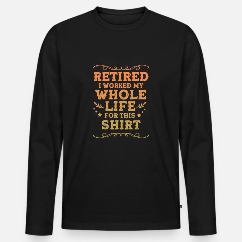 Krankenschwester Rente - Männer Premium Bio Langarmshirt - Schwarz