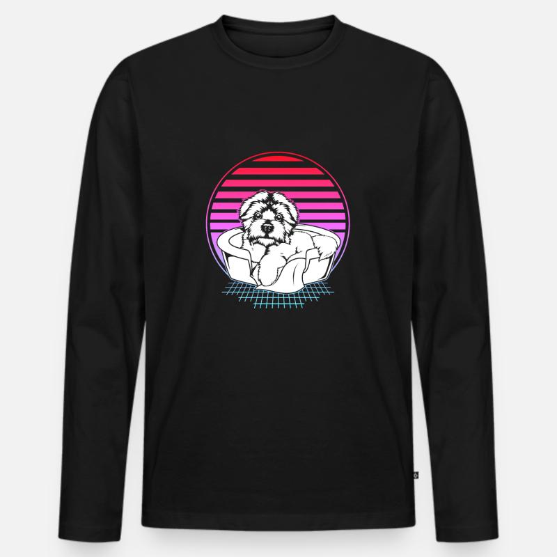 Malteser - Männer Premium Bio Langarmshirt - Schwarz