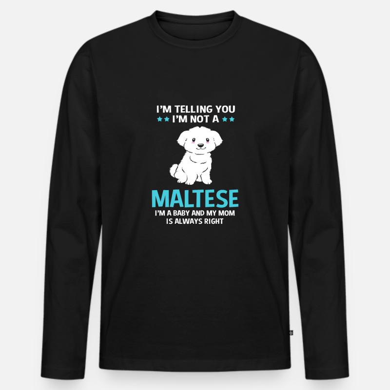 Malteser - Männer Premium Bio Langarmshirt - Schwarz