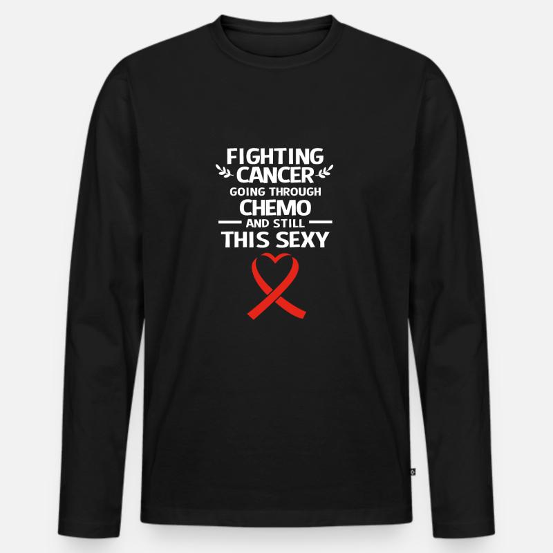 Lungenkrebs - Männer Premium Bio Langarmshirt - Schwarz