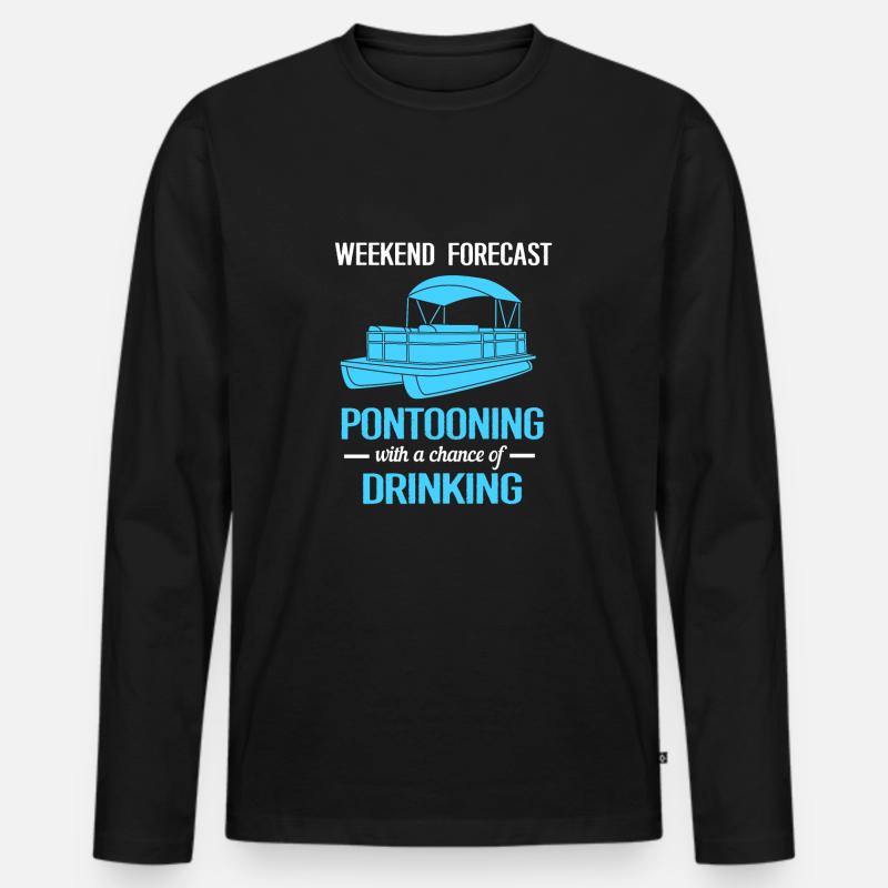 Pontonboot Boot Boote - Männer Premium Bio Langarmshirt - Schwarz