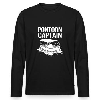 Pontonboot Boot Boote - Männer Premium Bio Langarmshirt - Schwarz - Vorne - Nico (187cm)