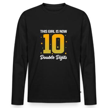 12. Geburtstag Zehn Geburtsjahr Geburtsdatum - Männer Premium Bio Langarmshirt - Schwarz - Vorne - Nico (187cm)