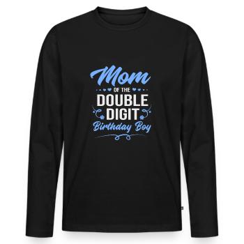 22. Geburtstag Zehn Geburtsjahr Geburtsdatum - Männer Premium Bio Langarmshirt - Schwarz - Vorne - Nico (187cm)