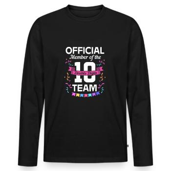 26. Geburtstag Zehn Geburtsjahr Geburtsdatum - Männer Premium Bio Langarmshirt - Schwarz - Vorne - Nico (187cm)