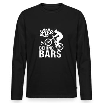 VTT VTT VTT - T-shirt manches longues Premium bio Homme - noir - Devant - Nico (187cm)