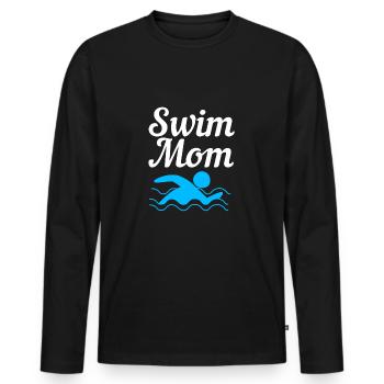 Swimming Swimmers Swimming Pool Swimming Instructors - Men's Premium Organic Long Sleeve Shirt - black - Front - Nico (187cm)