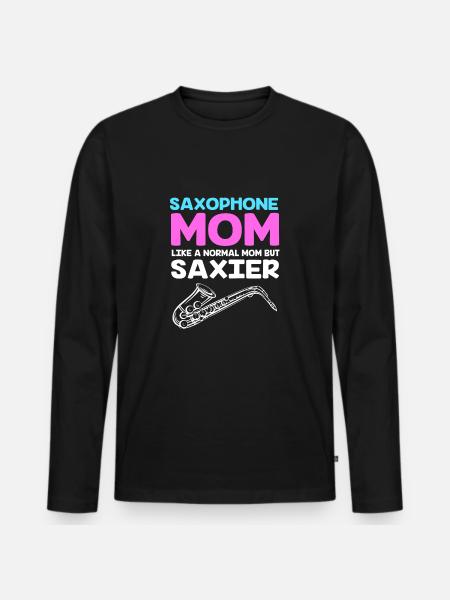 Saxophon Saxophonist - Männer Premium Bio Langarmshirt - Schwarz