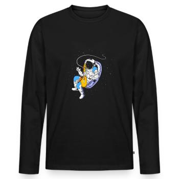 Saxophon Saxophonist - Männer Premium Bio Langarmshirt - Schwarz - Vorne - Nico (187cm)
