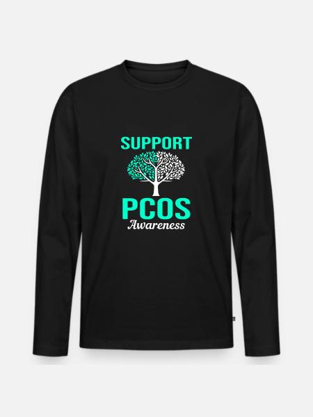Pcos Awareness - Men's Premium Organic Long Sleeve Shirt - black