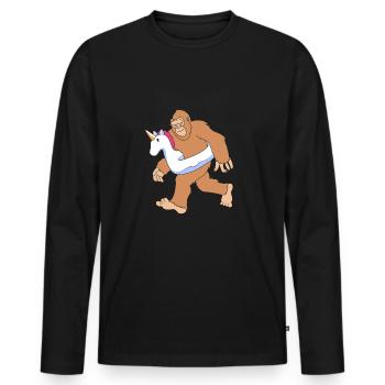 Pool Party - Männer Premium Bio Langarmshirt - Schwarz - Vorne - Nico (187cm)
