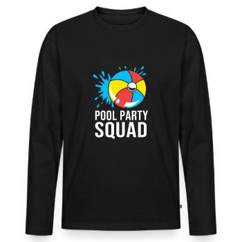 Pool Party - Männer Premium Bio Langarmshirt - Schwarz - Vorne - Nico (187cm)