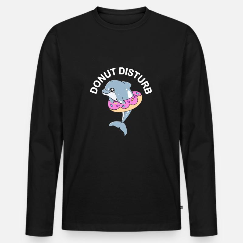 Pool Party - Männer Premium Bio Langarmshirt - Schwarz
