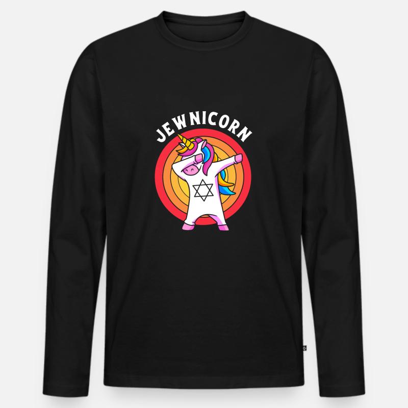 Chanukkah - Männer Premium Bio Langarmshirt - Schwarz