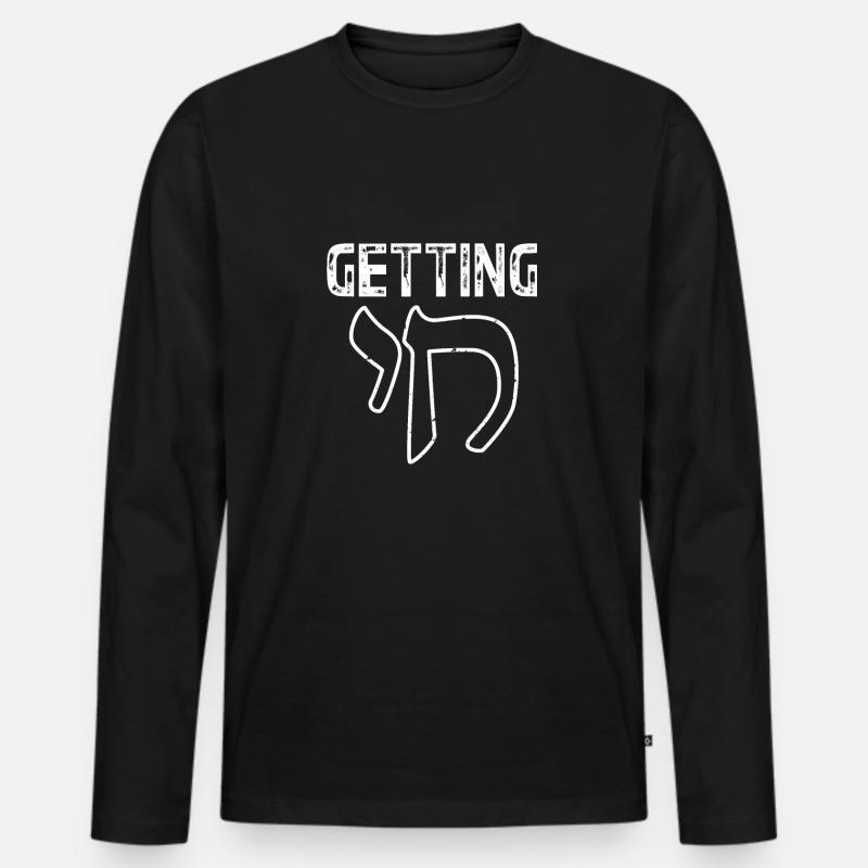 Chanukkah - Männer Premium Bio Langarmshirt - Schwarz
