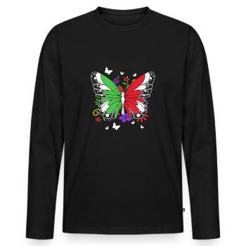 Portugal - Men's Premium Organic Long Sleeve Shirt - black - Front - Nico (187cm)
