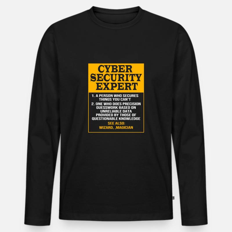 Cybersecurity Cyber Programmierer Hacker - Männer Premium Bio Langarmshirt - Schwarz