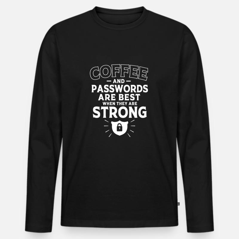 Cybersecurity Cyber Programmer Hacker - Men's Premium Organic Long Sleeve Shirt - black
