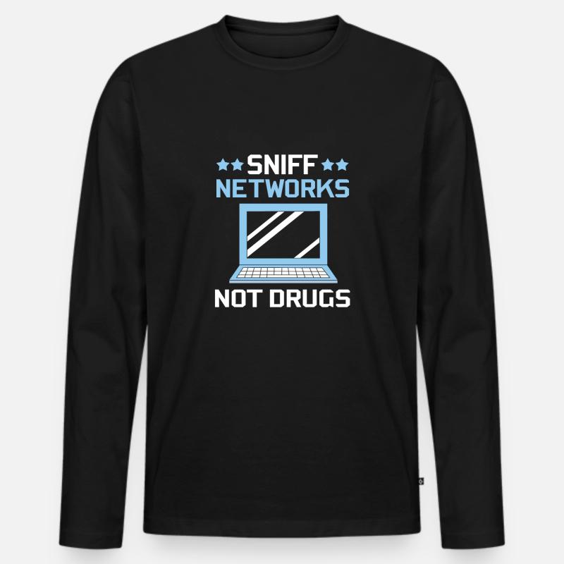Cybersecurity Cyber Programmierer Hacker - Männer Premium Bio Langarmshirt - Schwarz