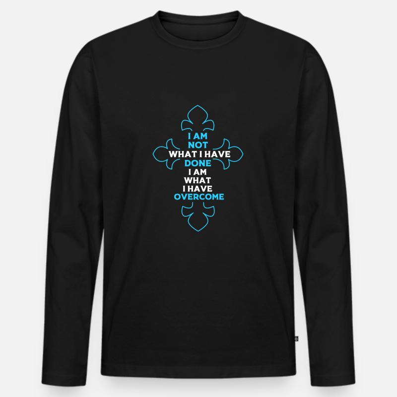 Drogenfrei Sucht Süchtig - Männer Premium Bio Langarmshirt - Schwarz