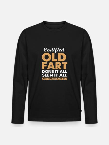 Retirement Pensioner Pensioner - Men's Premium Organic Long Sleeve Shirt - black