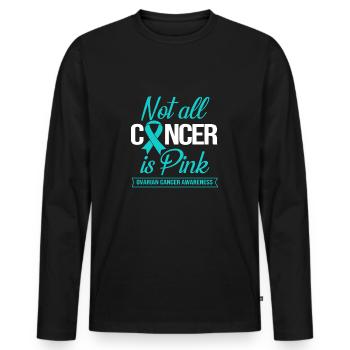 Ovarian Cancer Cancer Survivor Cancer - Men's Premium Organic Long Sleeve Shirt - black - Front - Nico (187cm)
