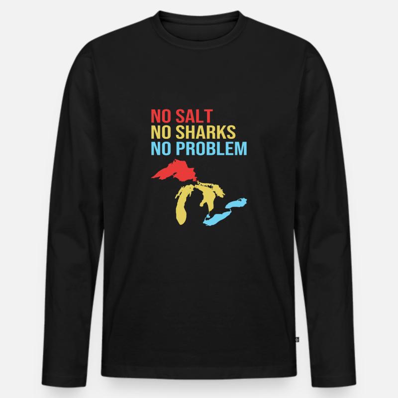 Great Lakes - Männer Premium Bio Langarmshirt - Schwarz