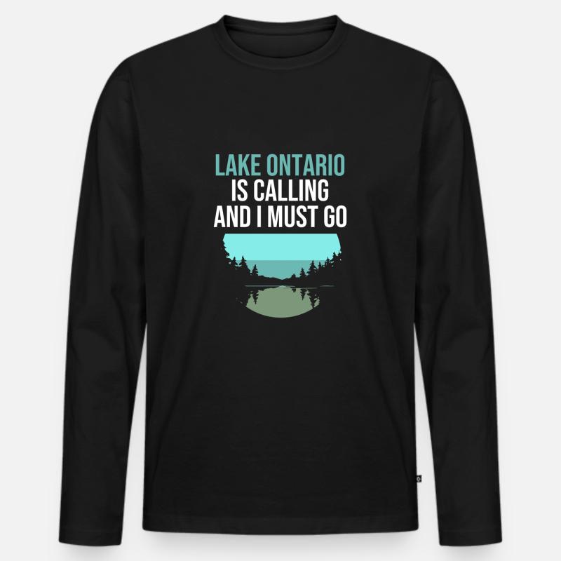 Great Lakes - Männer Premium Bio Langarmshirt - Schwarz