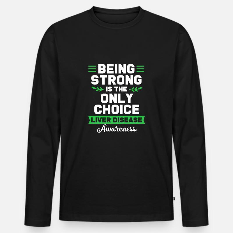Lebererkrankung - Männer Premium Bio Langarmshirt - Schwarz