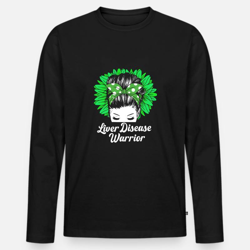Lebererkrankung - Männer Premium Bio Langarmshirt - Schwarz