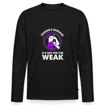 Crohn's disease - Men's Premium Organic Long Sleeve Shirt - black - Front - Nico (187cm)