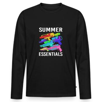 Water pistol - Men's Premium Organic Long Sleeve Shirt - black - Front - Nico (187cm)