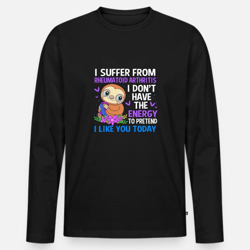 Rheuma Arthritis - Männer Premium Bio Langarmshirt - Schwarz
