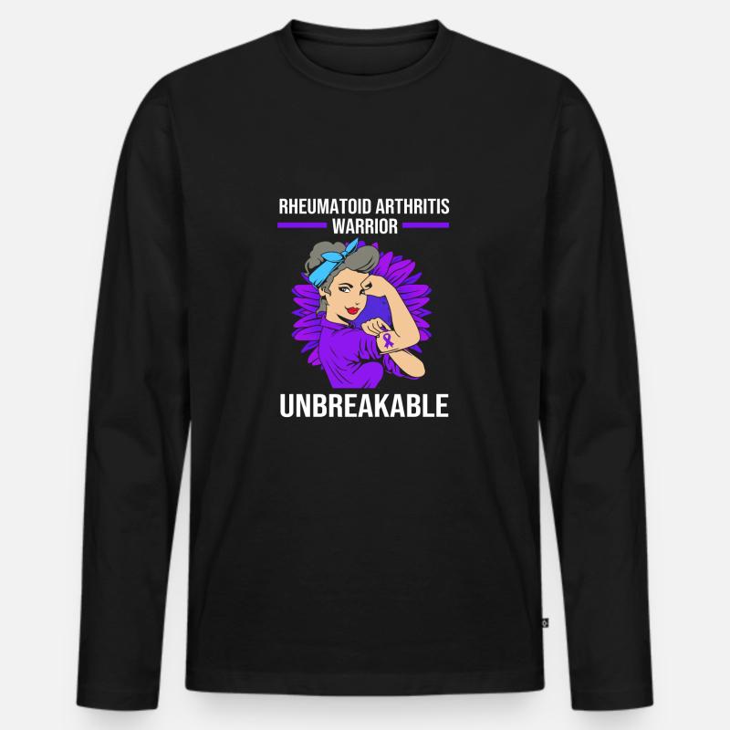 Rheuma Arthritis - Männer Premium Bio Langarmshirt - Schwarz