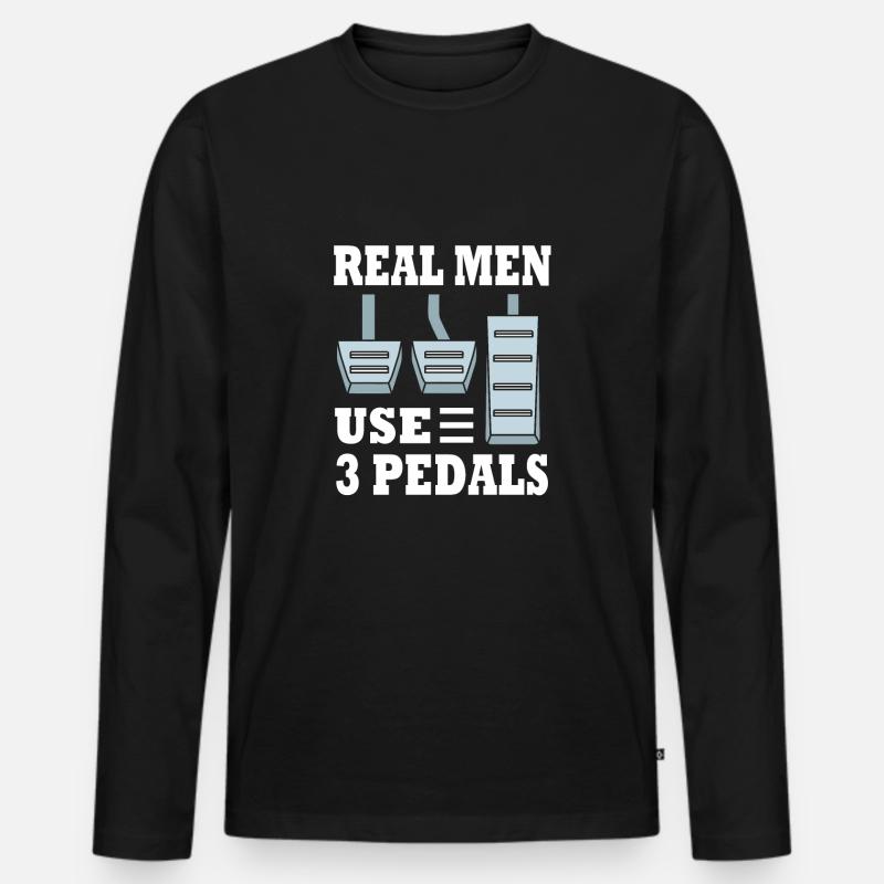 Autofahrer - Männer Premium Bio Langarmshirt - Schwarz