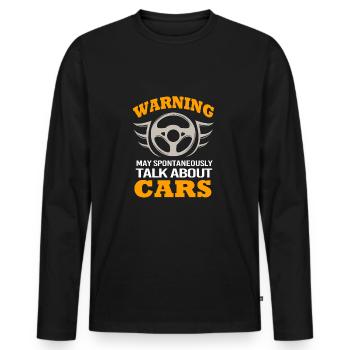 Autofahrer - Männer Premium Bio Langarmshirt - Schwarz - Vorne - Nico (187cm)
