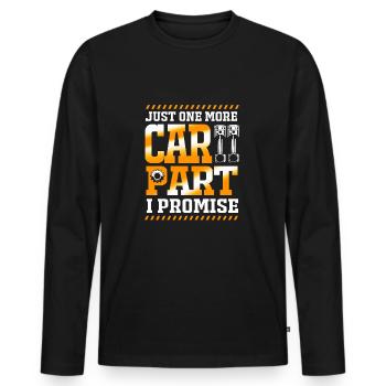 Autofahrer - Männer Premium Bio Langarmshirt - Schwarz - Vorne - Nico (187cm)