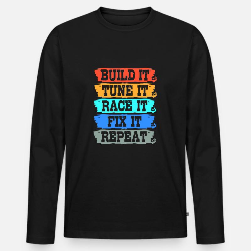 Autofahrer - Männer Premium Bio Langarmshirt - Schwarz