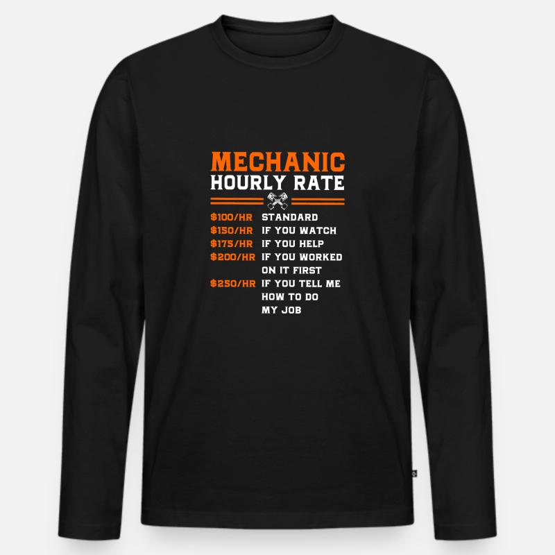Autofahrer - Männer Premium Bio Langarmshirt - Schwarz