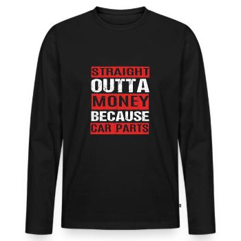 Autofahrer - Männer Premium Bio Langarmshirt - Schwarz - Vorne - Nico (187cm)