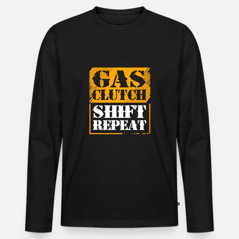 Autofahrer - Männer Premium Bio Langarmshirt - Schwarz