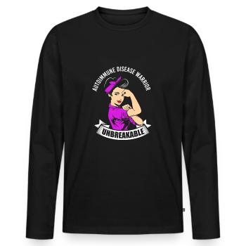 Autoimmune disease - Men's Premium Organic Long Sleeve Shirt - black - Front - Nico (187cm)