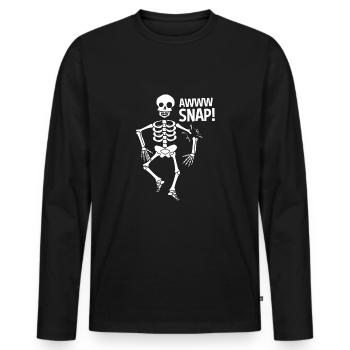 Broken Arm Bone Fracture - Men's Premium Organic Long Sleeve Shirt - black - Front - Nico (187cm)