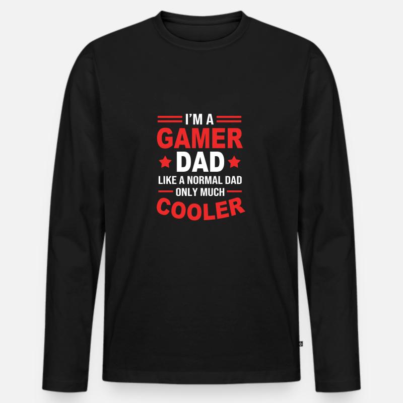 Gamer - Männer Premium Bio Langarmshirt - Schwarz