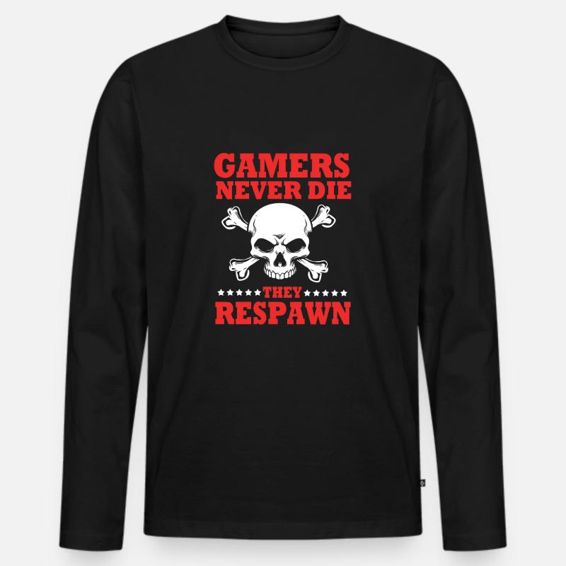 Gamer - Männer Premium Bio Langarmshirt - Schwarz