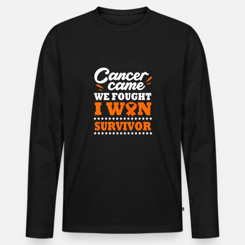 Leukämie Bewusstsein - Männer Premium Bio Langarmshirt - Schwarz