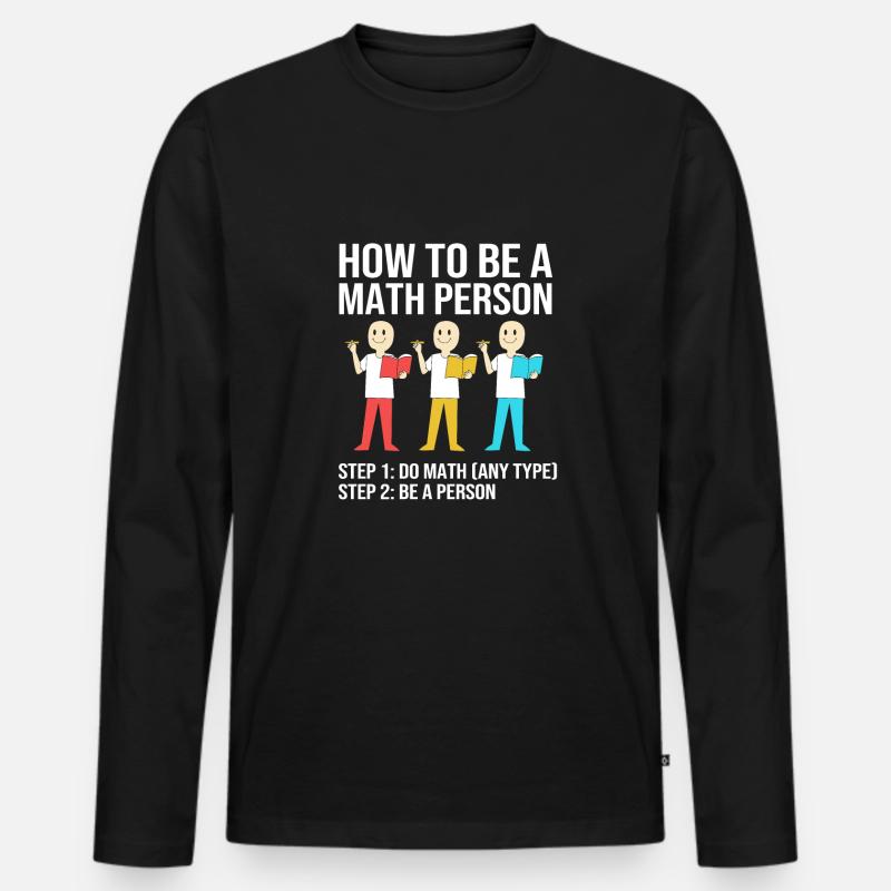 Mathematik - Männer Premium Bio Langarmshirt - Schwarz