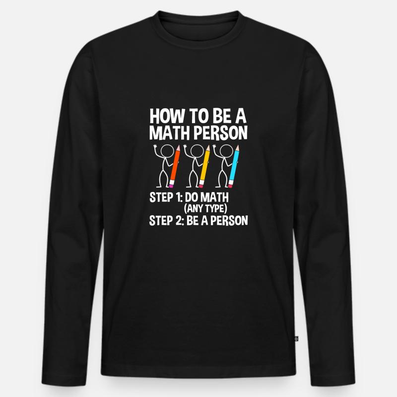 Mathematik - Männer Premium Bio Langarmshirt - Schwarz