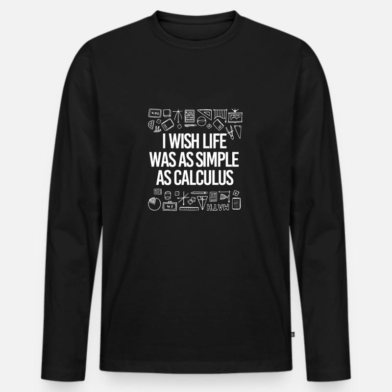 Mathematik - Männer Premium Bio Langarmshirt - Schwarz