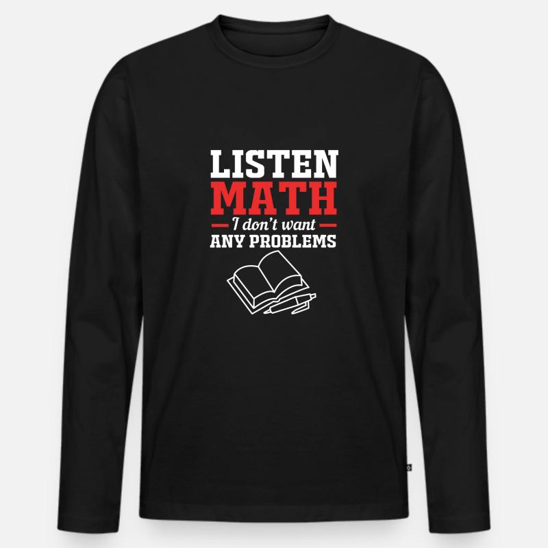 Mathematik - Männer Premium Bio Langarmshirt - Schwarz